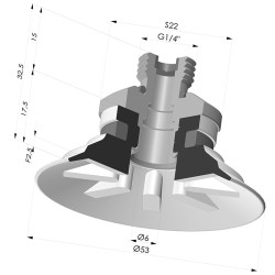 Flat Suction Cup Series 90, Ø 50 mm