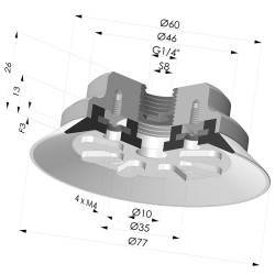 Flat Suction Cup Series 90, Ø 75 mm