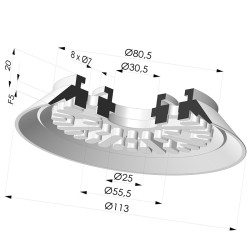 Flat Suction Cup Series 90, Ø 110 mm