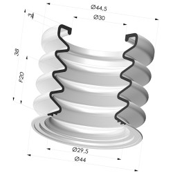 Bellows Suction Cup 3.5 folds Series 8, Ø 45 mm