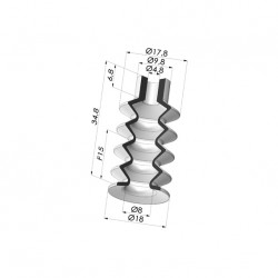 Suction Cup 4.5 Bellows Series 8 Ø 18MM