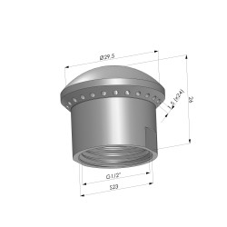 Back Blow-off air nozzle serie BSA - Female G1/2"