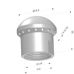 Back Blow-off air nozzle serie BSA - Female G1/4"