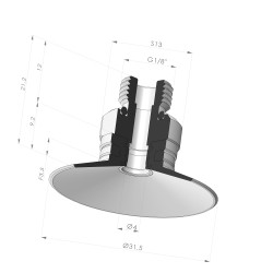 Flat Suction Cup Series 9 Ø 31.5MM
