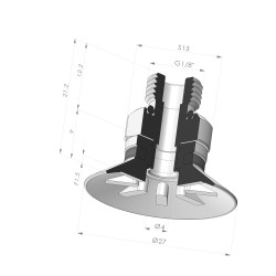 Flat Suction Cup Series 90 Ø 27MM