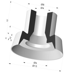 Series 7 Flat Suction Cup Ø 13MM