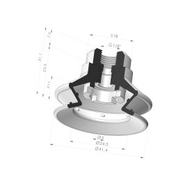 1.5 Bellows Suction Cup Series 97B Ø 41.4MM