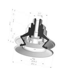 1.5 Bellows Suction Cup Series 97B Ø 41.4MM