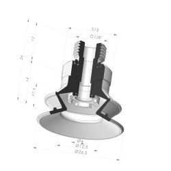 1.5 Bellows Suction Cup Series 97B Ø 27MM