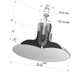 Manual cup series VM, Ø 100 mm