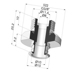 Separable Male Fitting 3/8G