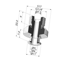 Separable Male Fitting 1/4G