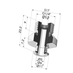 Separable Male Fitting 1/4G - with Filter