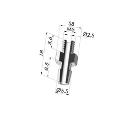 Separable Male Fitting M5