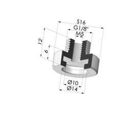 Crimped Male Fitting 1/8G