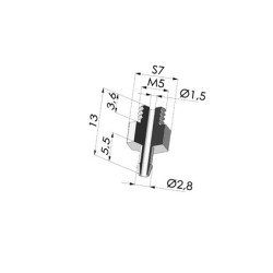 Separable Male Fitting M5