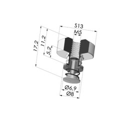 Separable Female Fitting M5 - with Check Valve