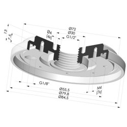 Crimped Female Fitting 1/2G