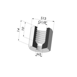 Adaptor - Female 1/8G - Female M5