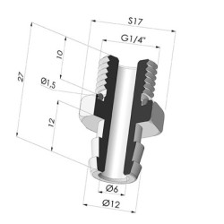 Separable Male Fitting G1/4"