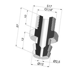 Separable Male Fitting 1/4G