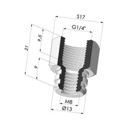 Separable Female Fitting 1/4G