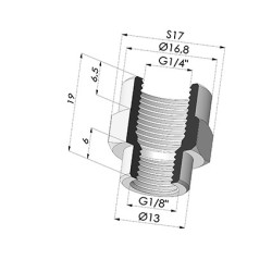 Adaptor - Female G1/4" - Female G1/8"