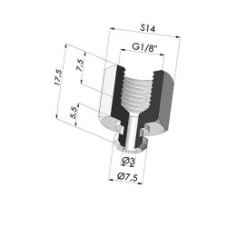 Separable Female Fitting 1/8G