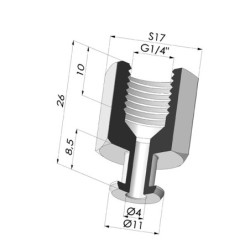 Separable Female Fitting 1/4G