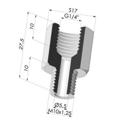 Separable Female Fitting 1/4G