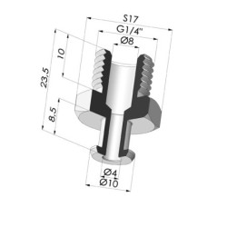 Separable Male Fitting 1/4G