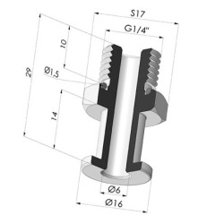 Crimped Male Fitting G1/4"