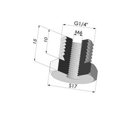Adaptor - Male 1/4G - Female M6