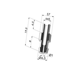 Separable Male Fitting M5