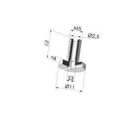 Screw M5 - Head Ø 11 mm - L 12 mm