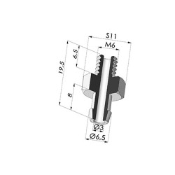 Separable Male Fitting M6
