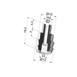 Separable Male Fitting M6