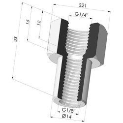 Crimped Female Fitting G1/4"