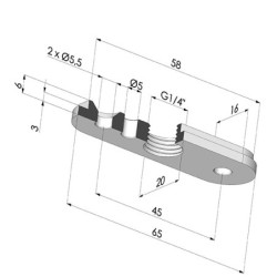 Plate for Suction Cup Series 4BO