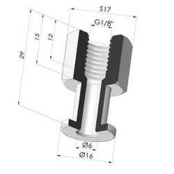 Crimped Female Fitting G1/8"