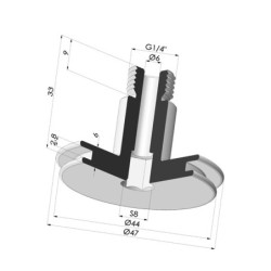 Separable male fitting G1/4"