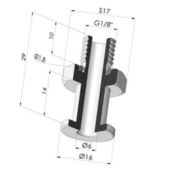 Crimped Male Fitting G1/8"