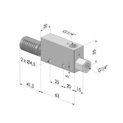 Single Stage Ejector Series VT - 57% Vacuum