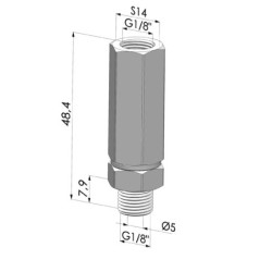 Flow Valve Series PB - Vacuum Ø G1/8" male