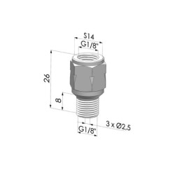Flow Valve Series PB - Vacuum Ø G1/8" male