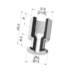 Separable Female Fitting 1/8G
