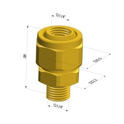 Ball Joint Series RO - Male G1/4" - Female G1/4"