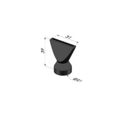 Flat End Piece - Ø21 mm