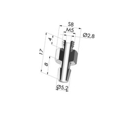 Separable Male Fitting M5