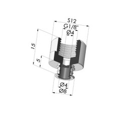 Separable Female Fitting 1/8G - with Filter